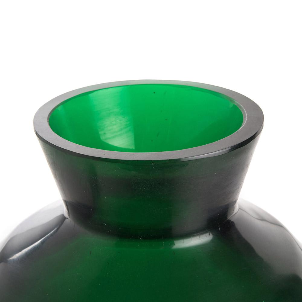 Ashwood Leather VASE ART DECO BEIJING GLASS EMERALD