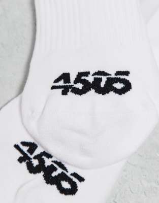 Asos 4505 3 Pack Running Socks With Elasticated Arch Support And Anti Bacterial Finish In White