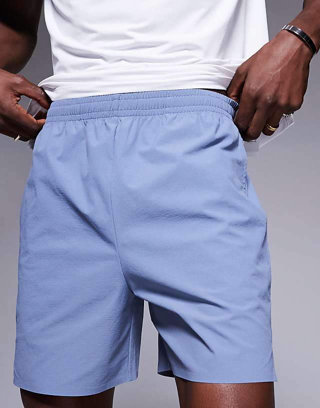 Asos 4505 5 Inch Ripstop Nylon Running Shorts With Back Phone Pocket In Grey Blue