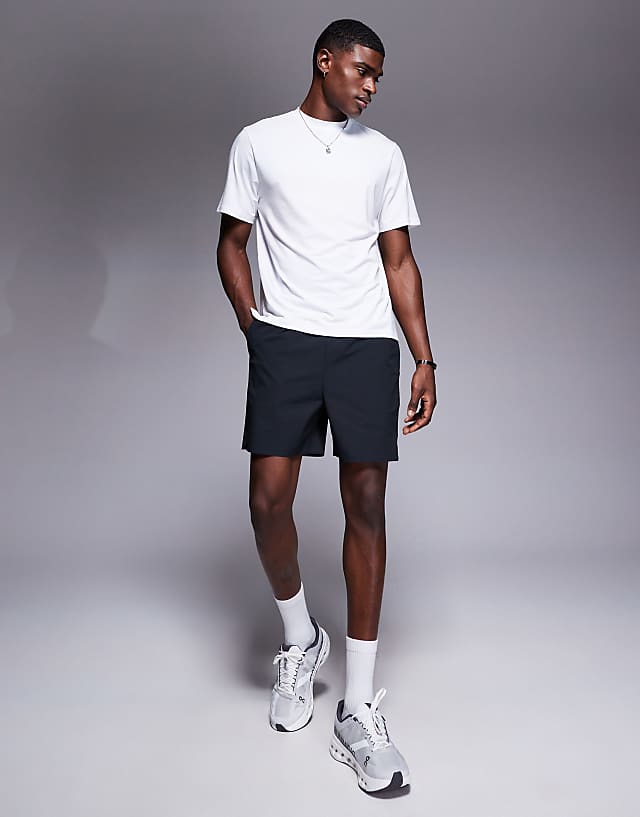 asos 4505 5 inch ripstop nylon running shorts with back phone pocket in black