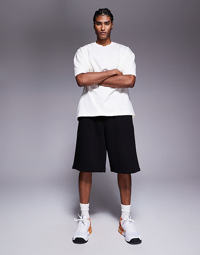 Asos 4505 Boxing Back Print Oversized Heavyweight Cotton T-shirt With Quick Dry Finish In Vintage White