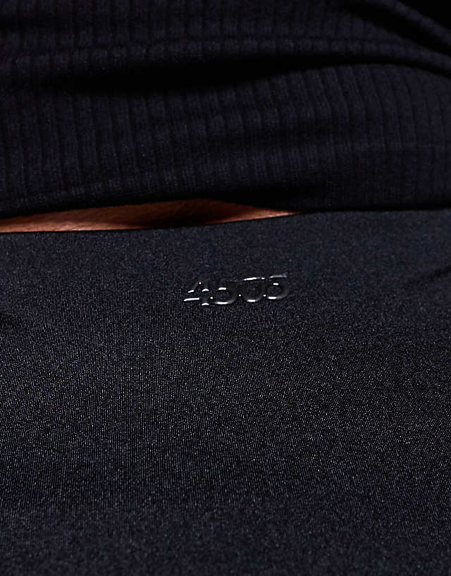 Asos 4505 Curve Icon Active Bum Sculpt High Waist Gym Legging With Inner Pocket In Black High Shine