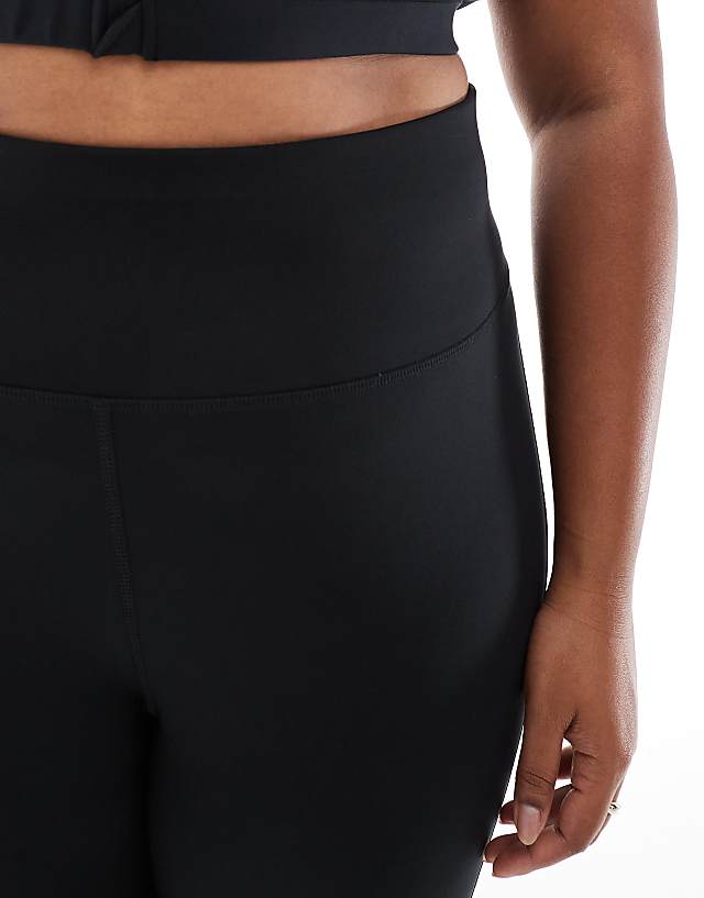 Asos 4505 Curve Icon Active Bum Sculpt High Waist Gym Legging With Inner Pocket In Black