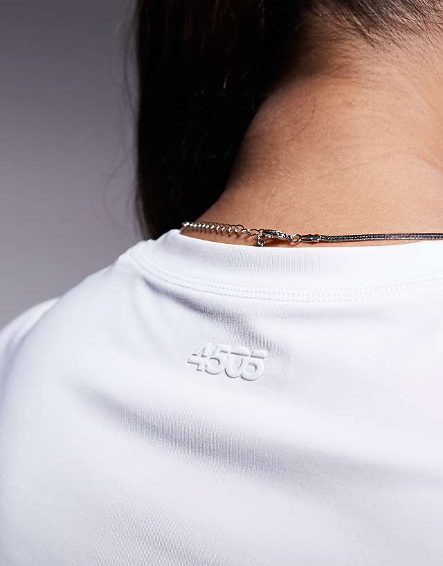 Asos 4505 Curve Icon Active Quick Dry Performance T-shirt In White