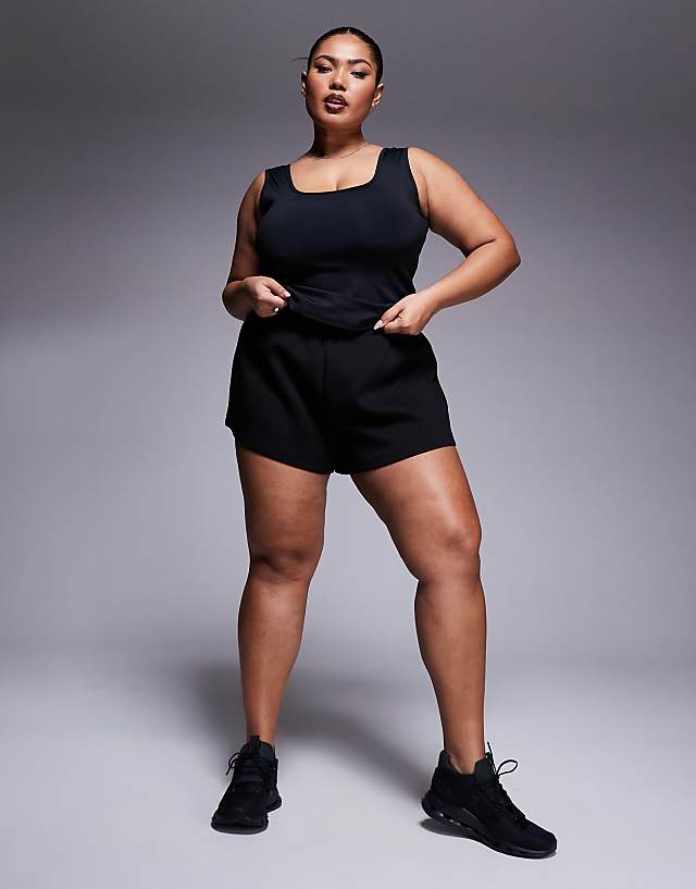 Asos 4505 Curve Icon Active Slightly Cropped Vest In Black