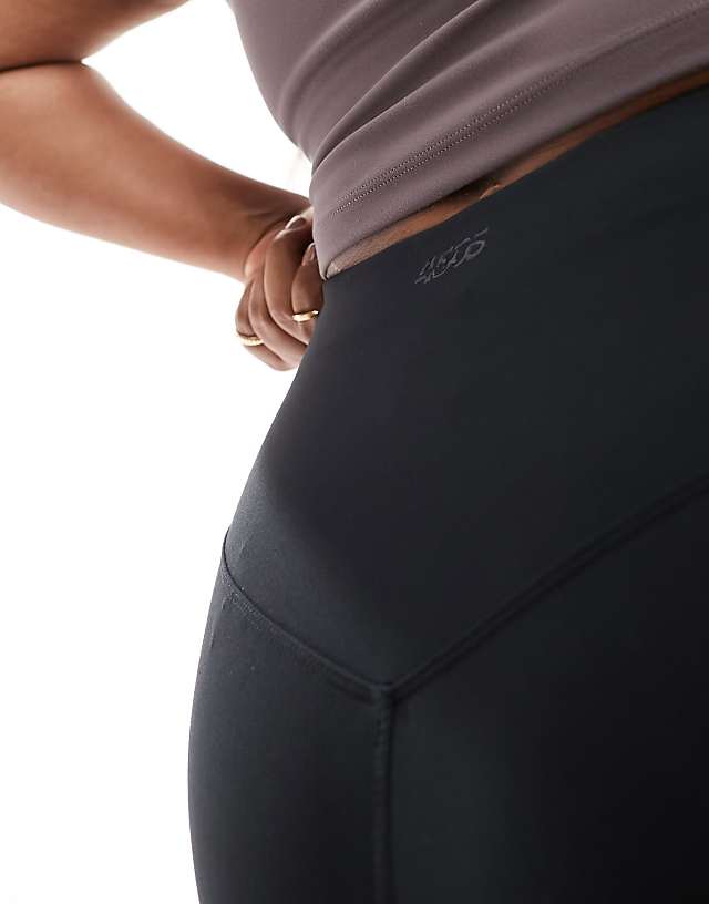 Asos 4505 Curve Icon High Waist Soft Touch Yoga Legging In Black