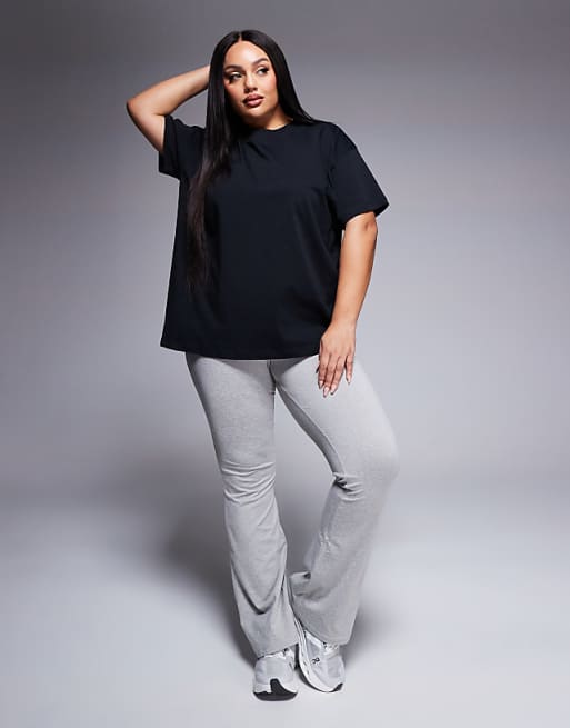 Asos 4505 Curve Icon Oversized Cotton T-shirt With Quick Dry Finish In Black