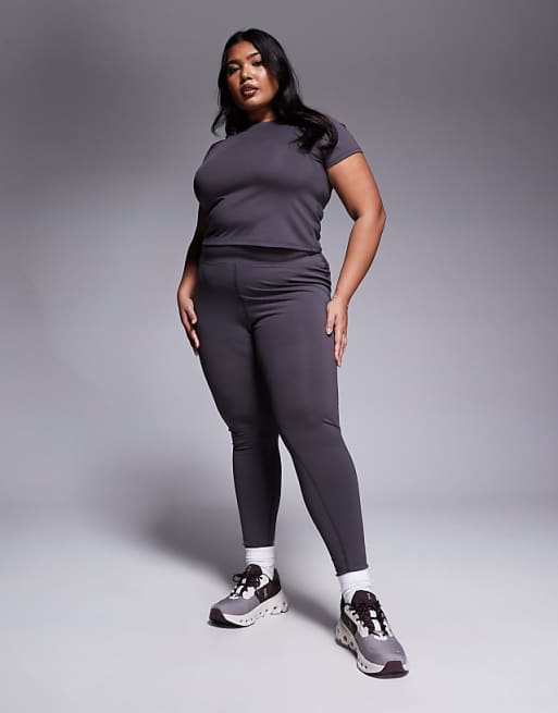 asos 4505 Curve Icon soft touch gym set in granite grey
