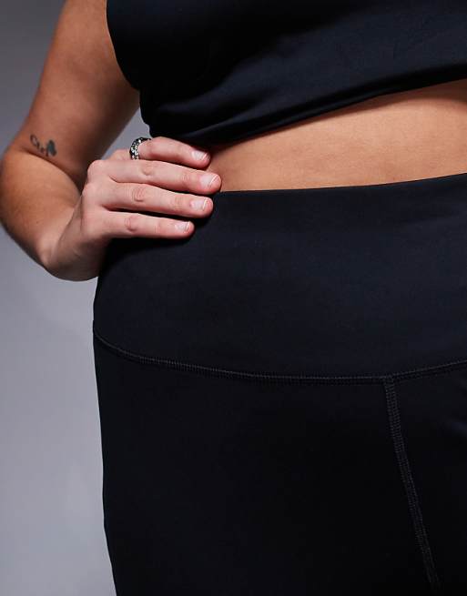 Asos 4505 Curve Icon Soft Touch High Waist Slim Kick Yoga Legging In Black