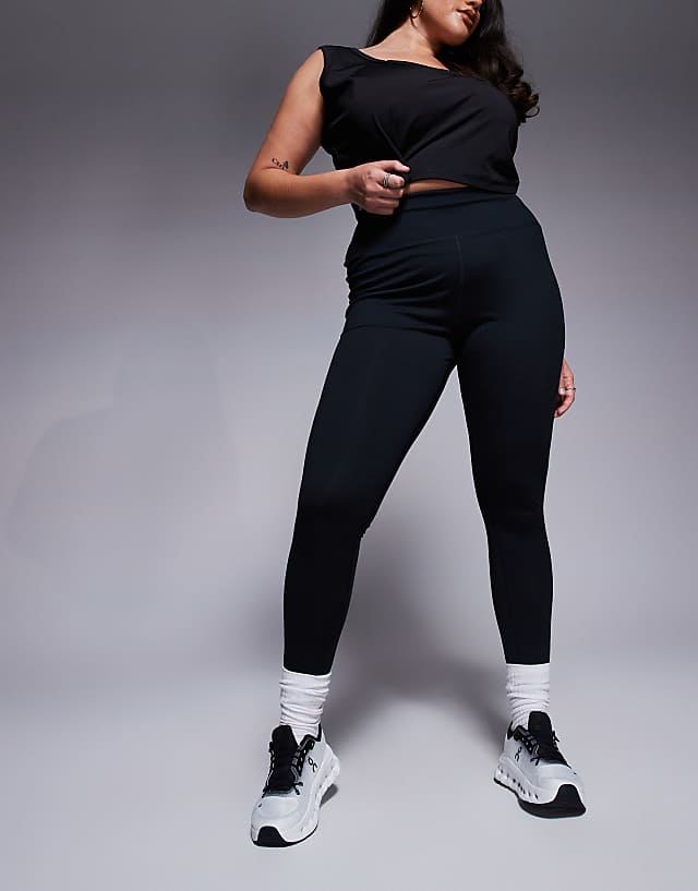 Asos 4505 Curve Icon Soft Touch High Waist Yoga Legging In Black