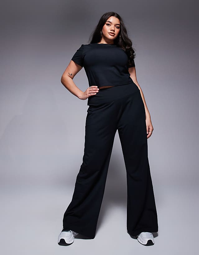 Asos 4505 Curve Icon Soft Touch Studio Baby T-shirt In Black