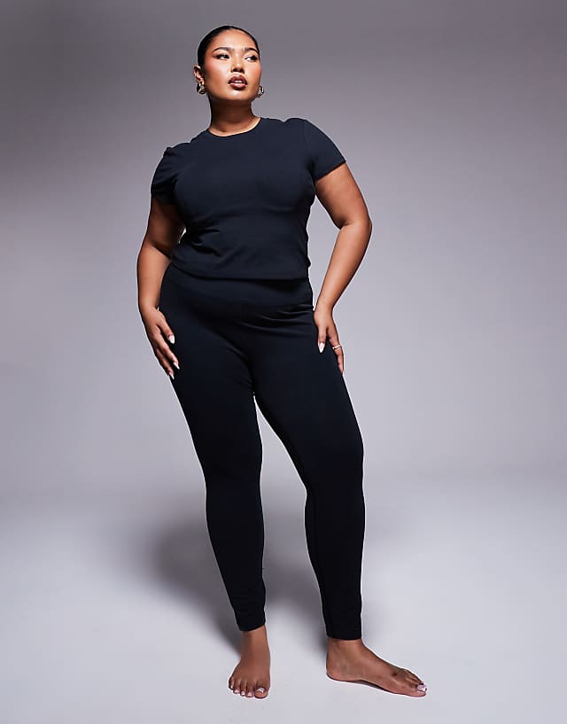 Asos 4505 Curve Icon Soft Touch Studio Baby T-shirt In Black