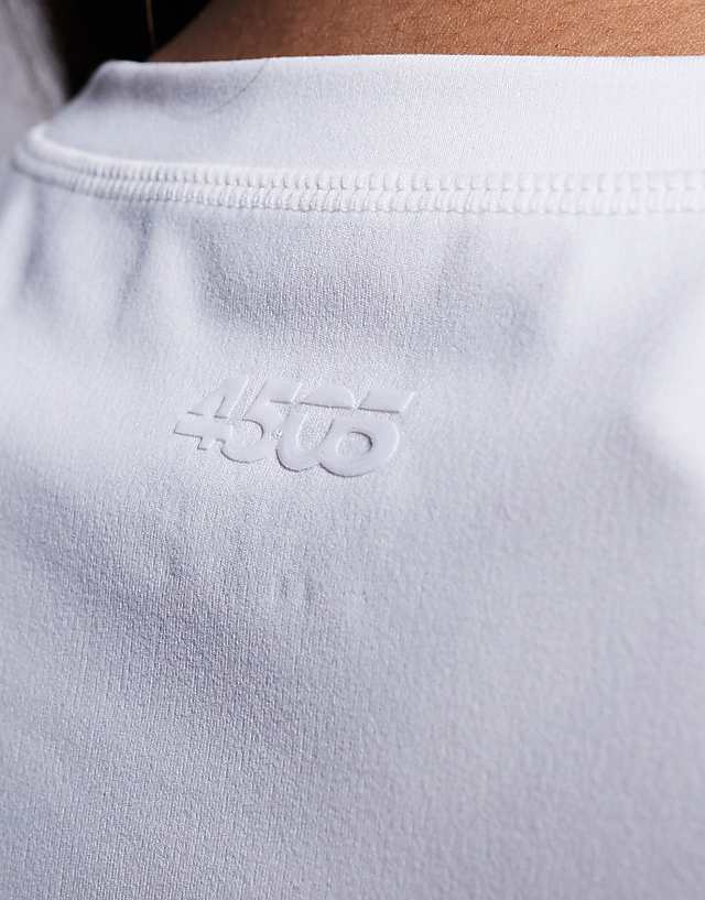 Asos 4505 Curve Icon Soft Touch Studio Baby T-shirt In White