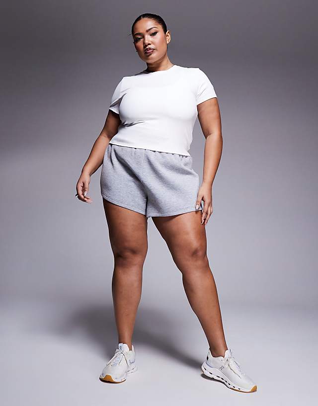 Asos 4505 Curve Icon Soft Touch Studio Baby T-shirt In White