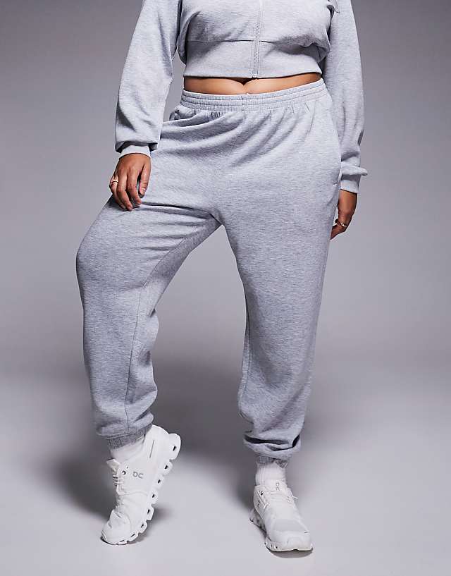 Asos 4505 Curve Performance Training Jogger In Grey Marl