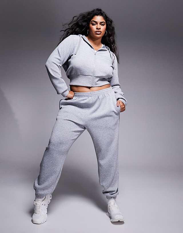 asos 4505 Curve performance training jogger in grey marl