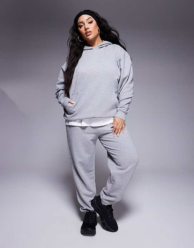 Asos 4505 Curve Quick Dry Heavyweight Training Hoodie In Grey Marl