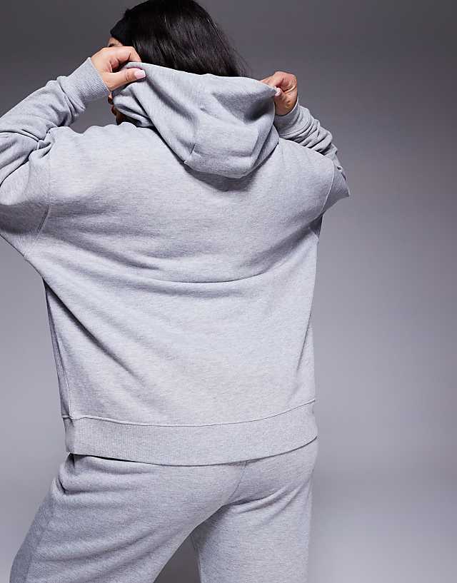 Asos 4505 Curve Quick Dry Heavyweight Training Hoodie In Grey Marl