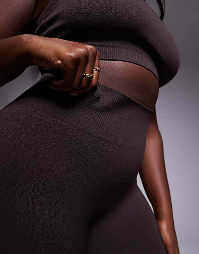 Asos 4505 Curve Sculpting Seamless High Waist Gym Legging In Ganache