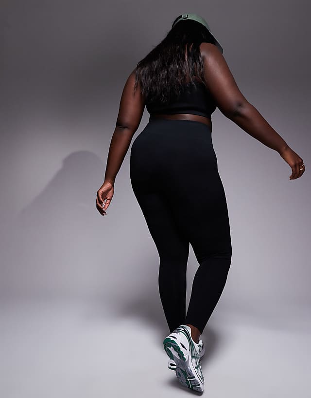 Asos 4505 Curve Sculpting Seamless High Waist Gym Legging In Black