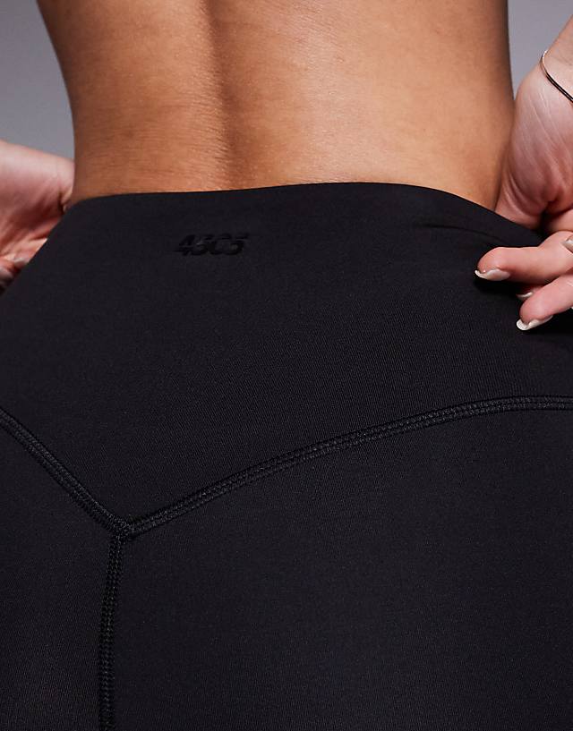 Asos 4505 Hourglass Icon Active Bum Sculpt High Waist Gym Legging With Inner Pocket In Black