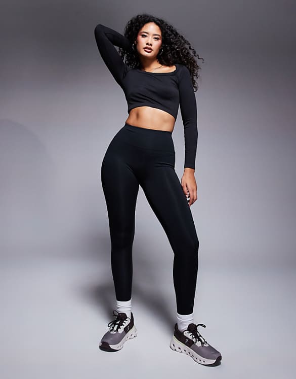 asos 4505 Hourglass Icon soft touch high waist yoga legging in black