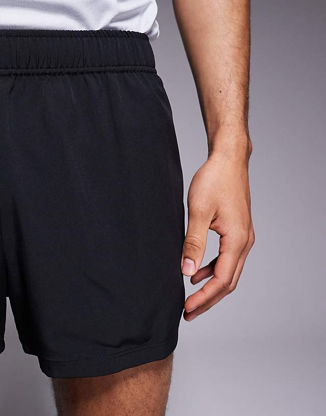 Asos 4505 Icon 3 Inch Quick Dry Running Shorts With Back Phone Pocket In Black