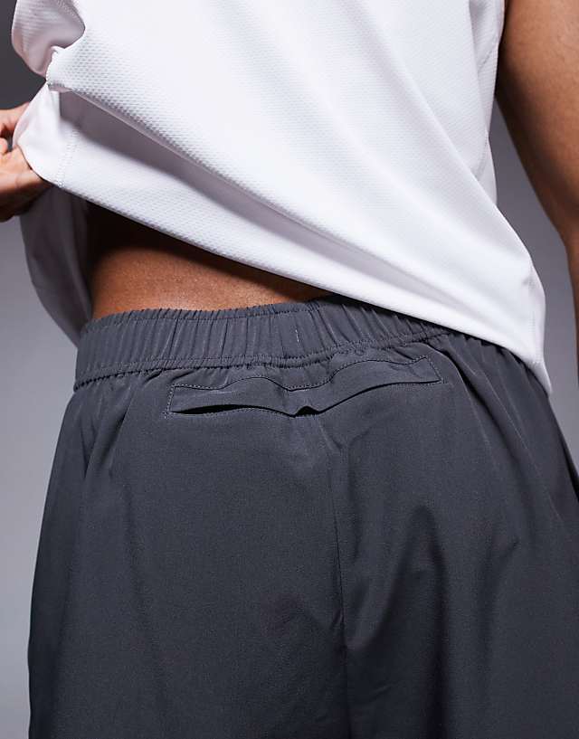 Asos 4505 Icon 3 Inch Quick Dry Running Shorts With Back Phone Pocket In Graphite