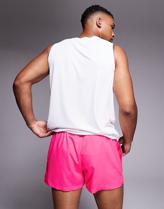 Asos 4505 Icon 3 Inch Quick Dry Running Shorts With Back Phone Pocket In Bright Pink