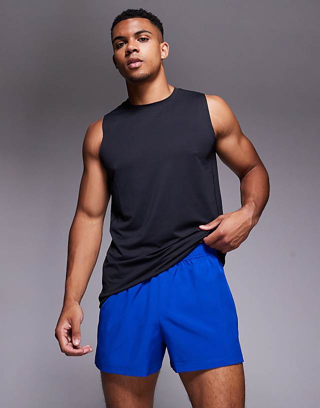 asos 4505 Icon 3 inch quick dry running shorts with back phone pocket in cobalt blue