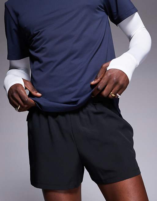 Asos 4505 Icon 3 Inch Quick Dry Running Shorts With Back Phone Pocket 2 Pack In Black And Light Blue