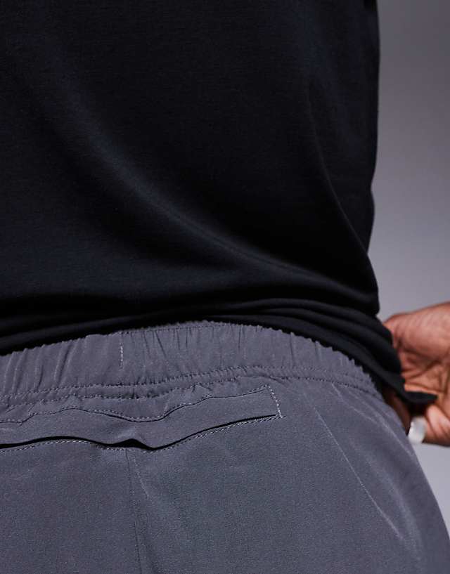 Asos 4505 Icon 3 Inch Quick Dry Running Shorts With Back Phone Pocket 2 Pack In Black And Charcoal