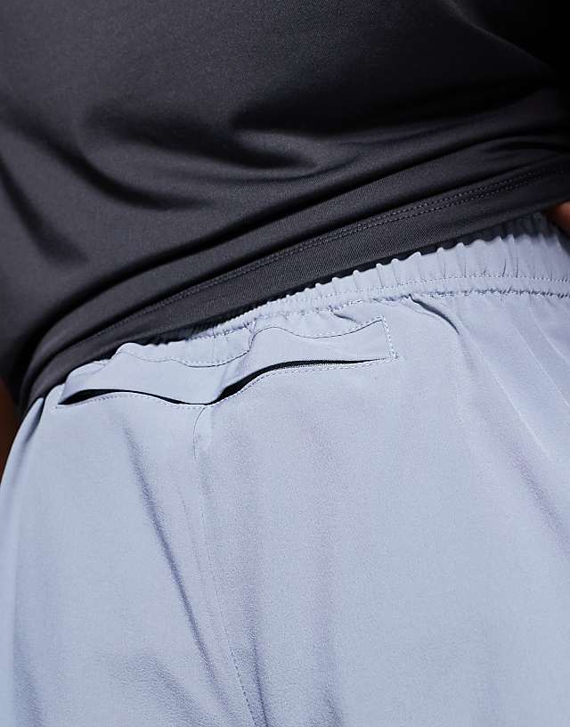 Asos 4505 Icon 3 Inch Quick Dry Running Shorts With Back Phone Pocket In Light Blue