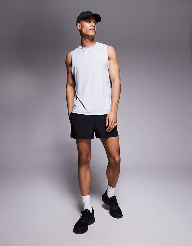 asos 4505 Icon 3 inch quick dry running shorts with back phone pocket in black