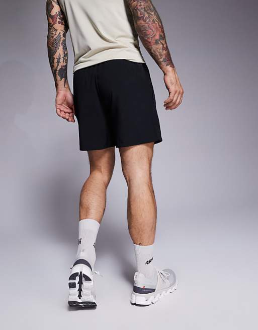 Asos 4505 Icon 5 Inch Quick Dry Training Shorts With Zip Pockets In Black