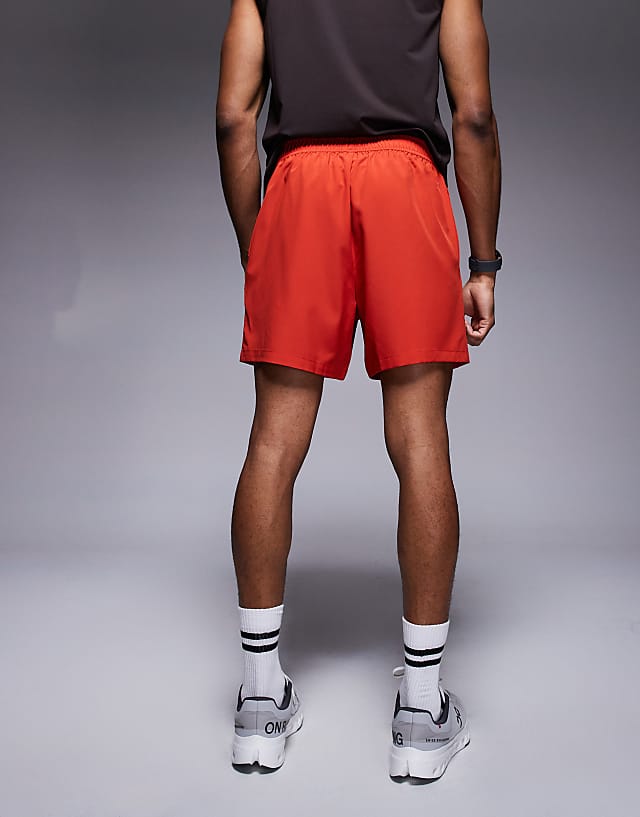Asos 4505 Icon 5 Inch Quick Dry Training Shorts With Zip Pockets In Red