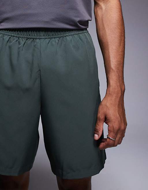 Asos 4505 Icon 7 Inch Quick Dry Training Short With Zip Pocket 2 Pack In Black And Deep Khaki