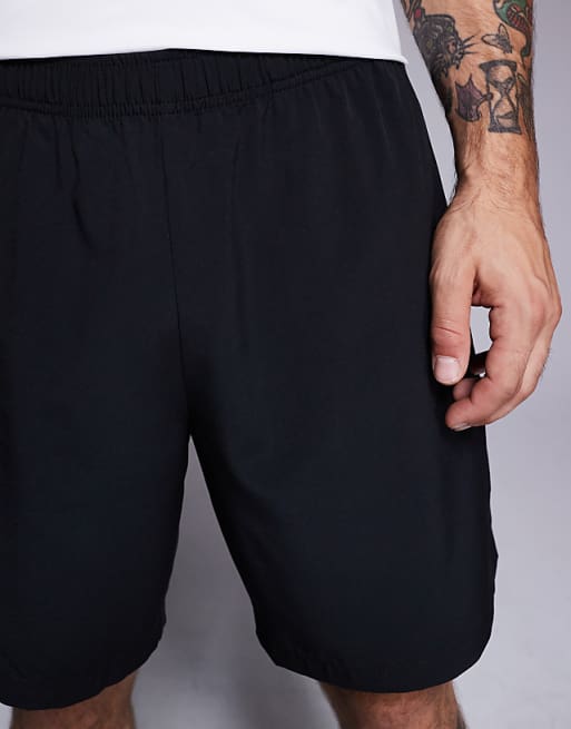 Asos 4505 Icon 7 Inch Quick Dry Training Shorts With Zip Pockets In Black