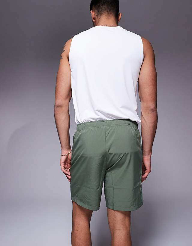 Asos 4505 Icon 7 Inch Quick Dry Training Shorts With Zip Pockets 2 Pack In Black And Khaki