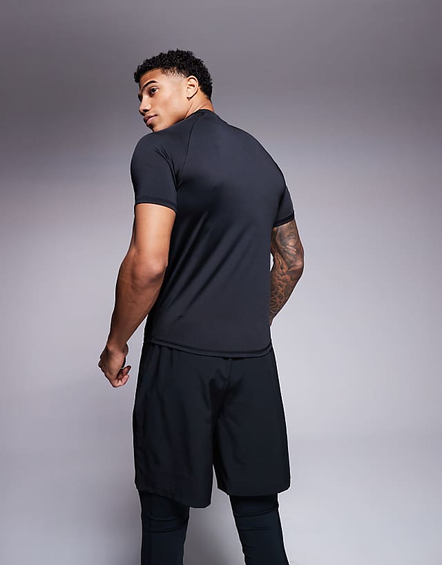 Asos 4505 Icon 7 Inch Quick Dry Training Shorts With Zip Pockets 2 Pack In Black And Charcoal