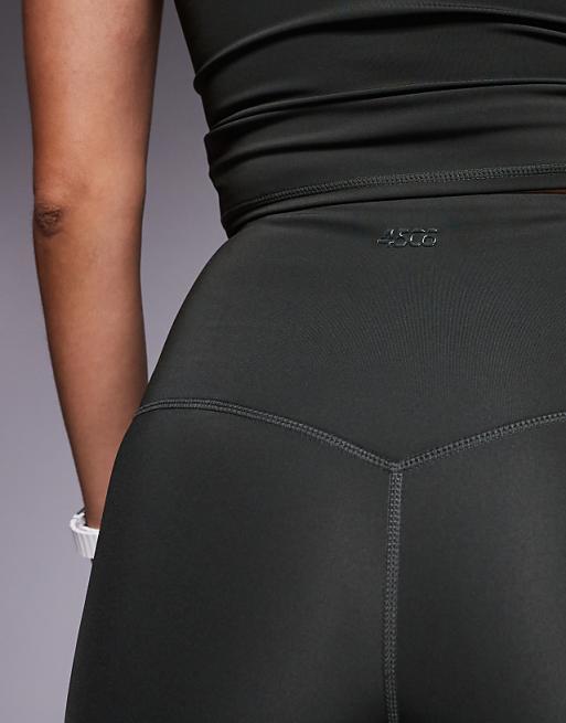 Asos 4505 Icon Active Bum Sculpt High Waist Gym Legging With Inner Pocket In Khaki