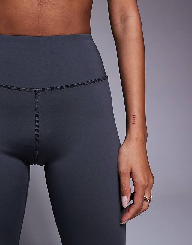 Asos 4505 Icon Active Bum Sculpt High Waist Gym Legging With Inner Pocket In Iron Grey