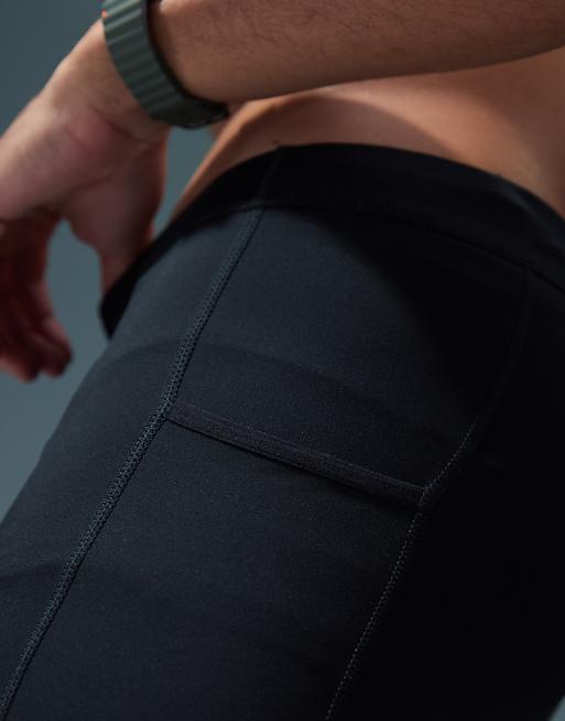 Asos 4505 Icon Active Quick Dry Base Layer Training Half Tight In Black