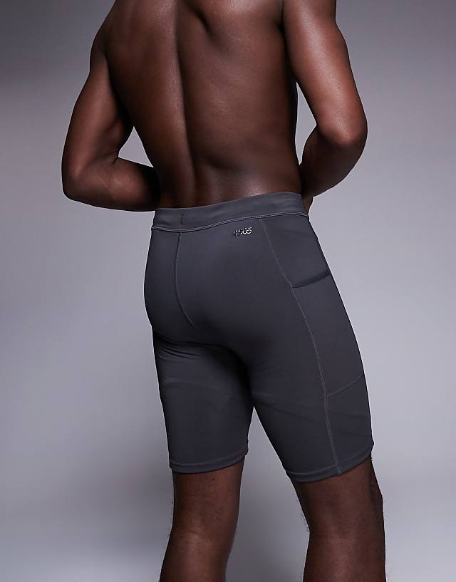 Asos 4505 Icon Active Quick Dry Base Layer Training Half Tight In Charcoal