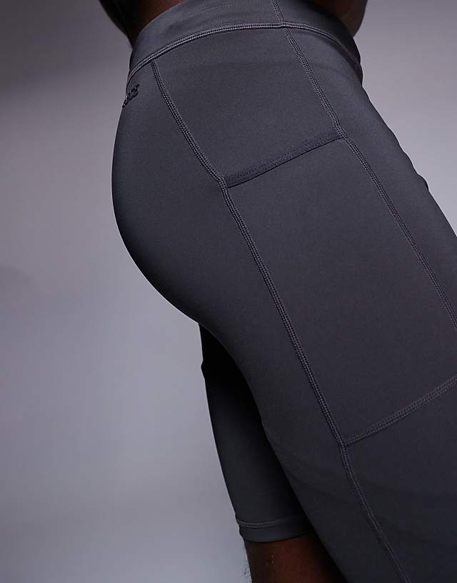 Asos 4505 Icon Active Quick Dry Base Layer Training Half Tight In Charcoal