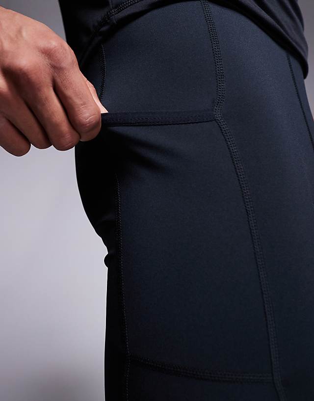 Asos 4505 Icon Active Quick Dry Base Layer Training Tight In Black