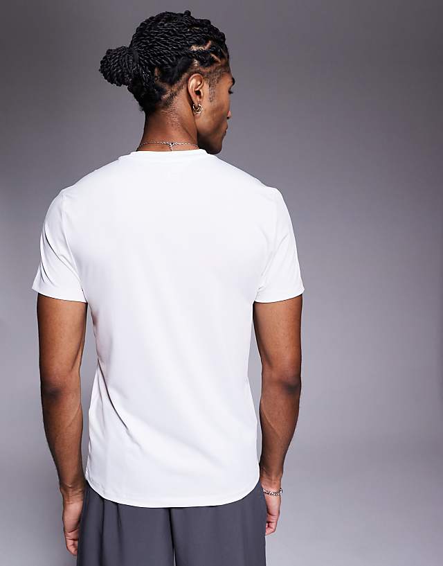Asos 4505 Icon Active Quick Dry Muscle Fit Base Layer Training T-shirt 2 Pack In Black And White