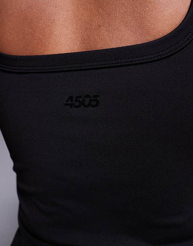 Asos 4505 Icon Active Slightly Cropped Vest In Black