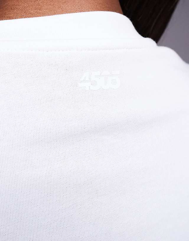 Asos 4505 Icon Cotton Boxy T-shirt With Quick Dry Finish In White