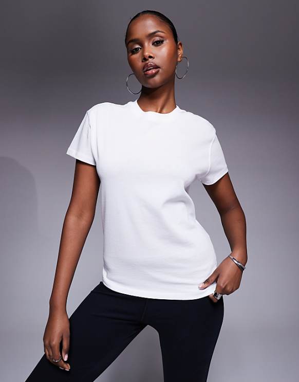 asos 4505 Icon cotton boxy t-shirt with quick dry finish in white